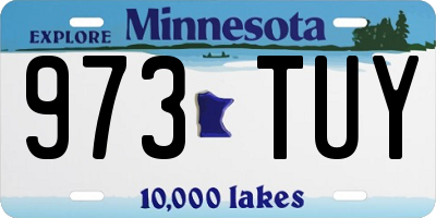 MN license plate 973TUY