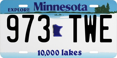 MN license plate 973TWE
