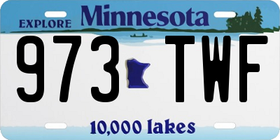 MN license plate 973TWF