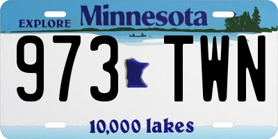 MN license plate 973TWN