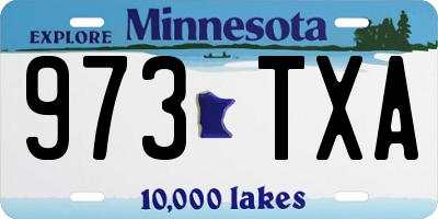 MN license plate 973TXA