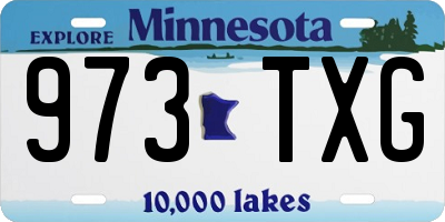 MN license plate 973TXG