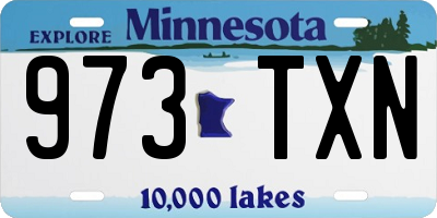 MN license plate 973TXN