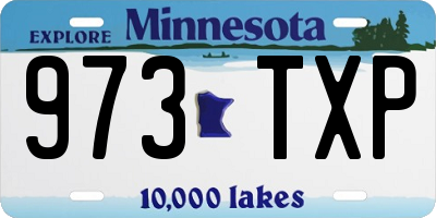 MN license plate 973TXP