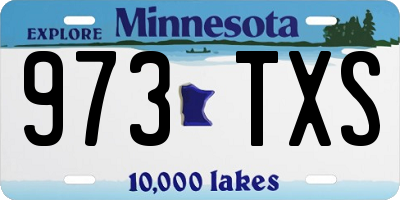 MN license plate 973TXS