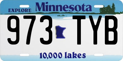 MN license plate 973TYB