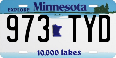MN license plate 973TYD