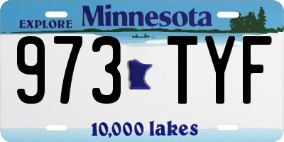 MN license plate 973TYF