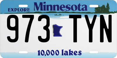 MN license plate 973TYN