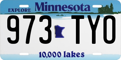 MN license plate 973TYO