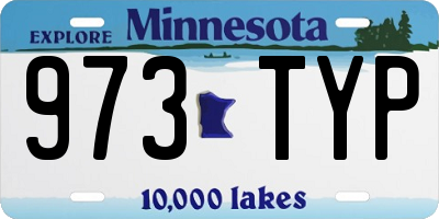 MN license plate 973TYP