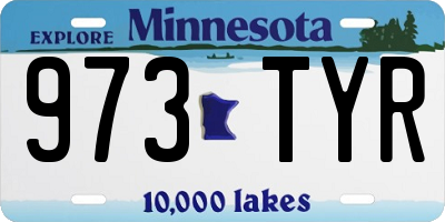 MN license plate 973TYR