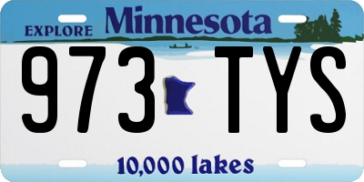 MN license plate 973TYS