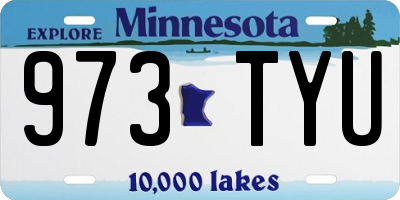 MN license plate 973TYU