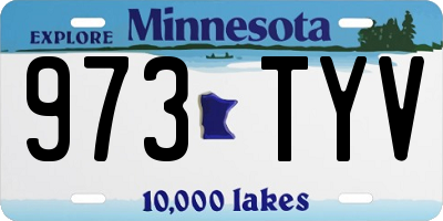 MN license plate 973TYV