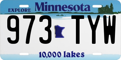 MN license plate 973TYW