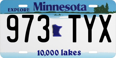 MN license plate 973TYX