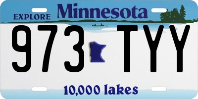 MN license plate 973TYY