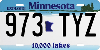 MN license plate 973TYZ