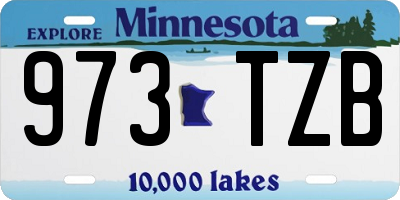 MN license plate 973TZB