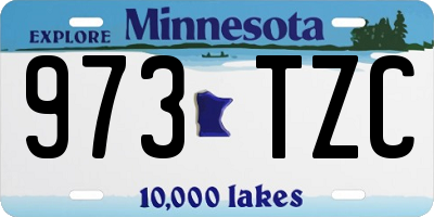 MN license plate 973TZC