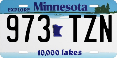 MN license plate 973TZN