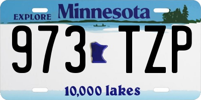 MN license plate 973TZP