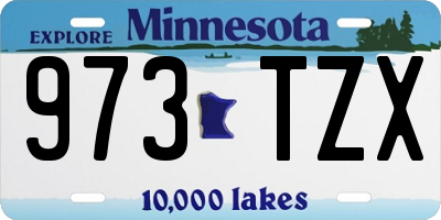 MN license plate 973TZX