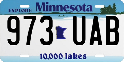 MN license plate 973UAB