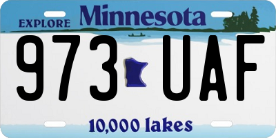 MN license plate 973UAF