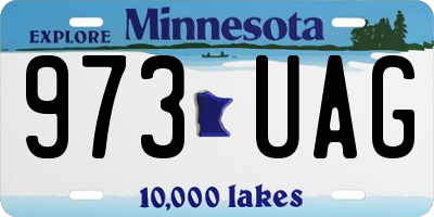 MN license plate 973UAG