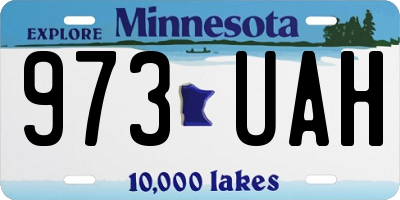 MN license plate 973UAH