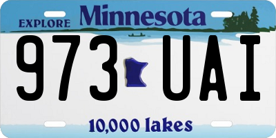 MN license plate 973UAI