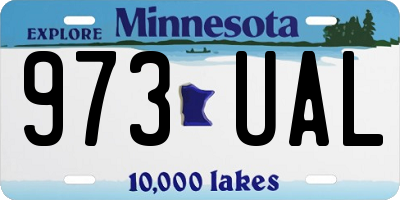 MN license plate 973UAL