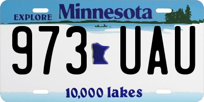MN license plate 973UAU