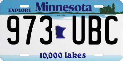 MN license plate 973UBC