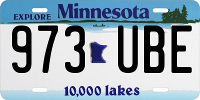MN license plate 973UBE