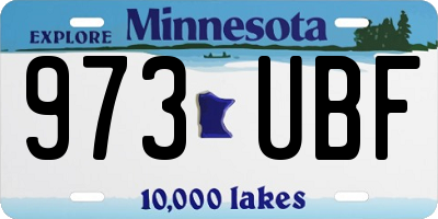 MN license plate 973UBF