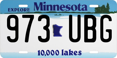 MN license plate 973UBG