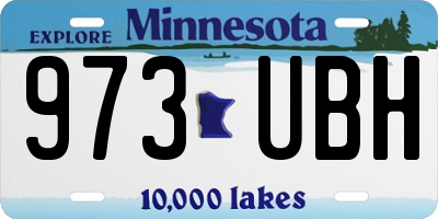MN license plate 973UBH