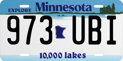 MN license plate 973UBI