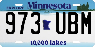 MN license plate 973UBM