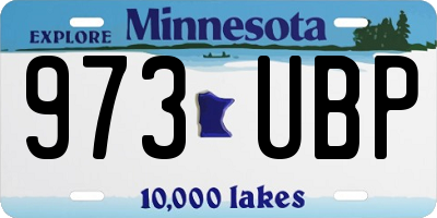 MN license plate 973UBP