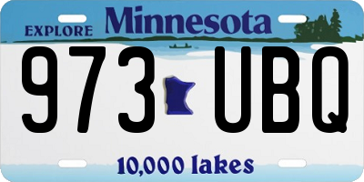 MN license plate 973UBQ