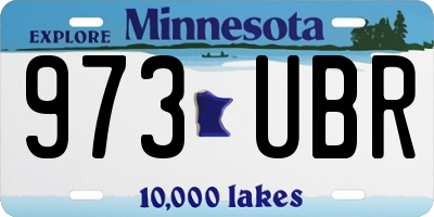 MN license plate 973UBR