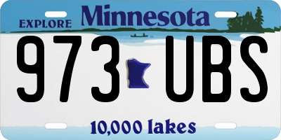 MN license plate 973UBS