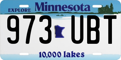 MN license plate 973UBT