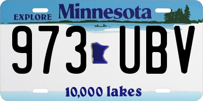 MN license plate 973UBV
