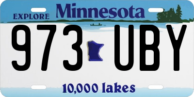 MN license plate 973UBY