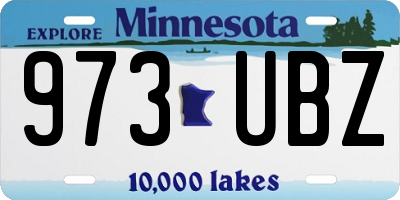 MN license plate 973UBZ